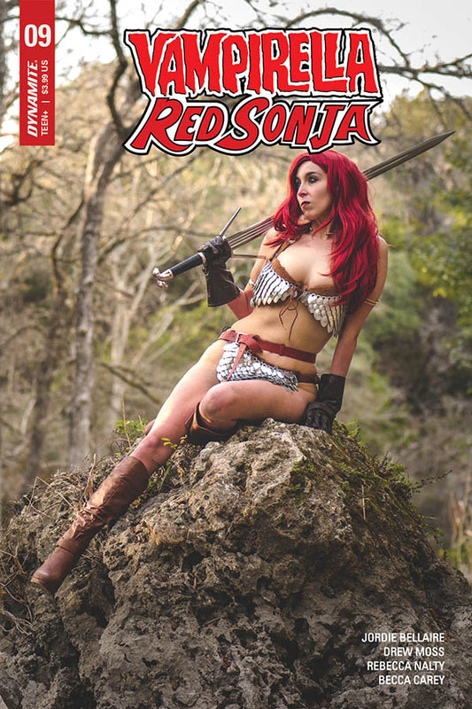 VAMPIRELLA RED SONJA #9 CVR D ATHENA ROSE COSPLAY 2020 Vampirella DYNAMITE   