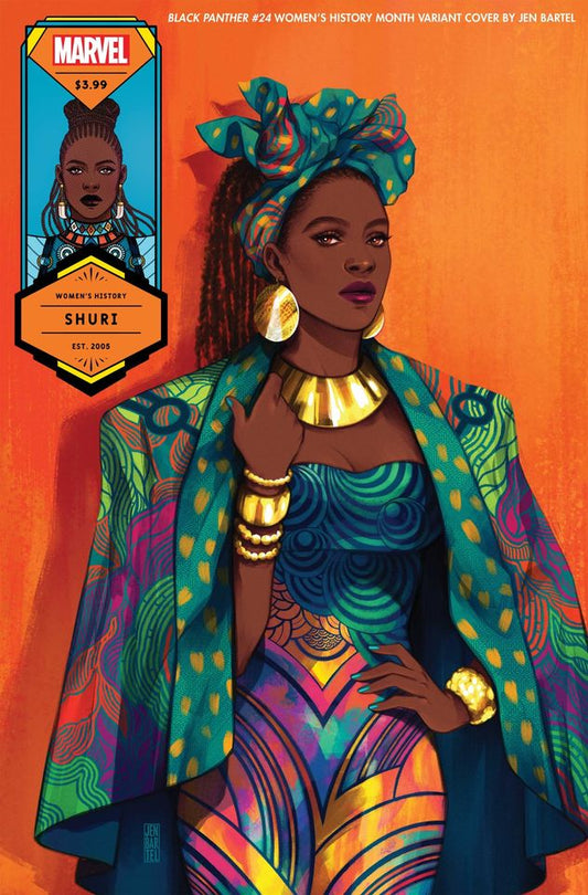 BLACK PANTHER #24 BARTEL SHURI WOMENS HISTORY MONTH VARIANT 2021