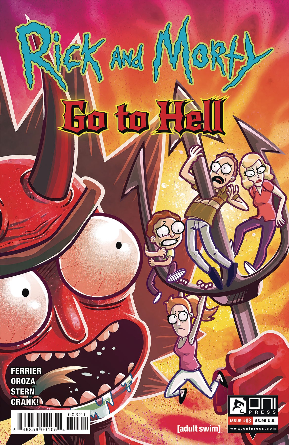 RICK AND MORTY GO TO HELL #3 CVR B OROZA 2020 Rick & Morty ONI PRESS INC.   