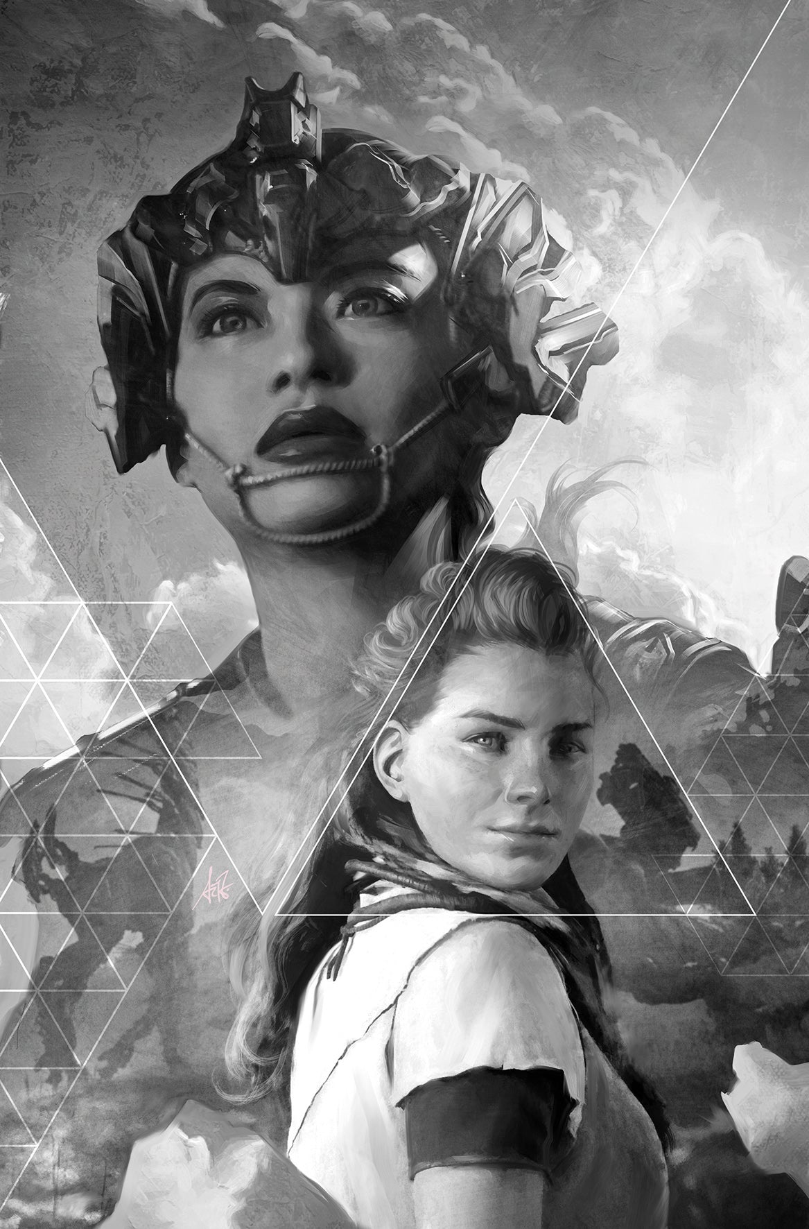 HORIZON ZERO DAWN #2 CVR D ARTGERM  B&W VIRGIN 1:25 VARIANT 2020 COMIC BOOK TITAN COMICS   