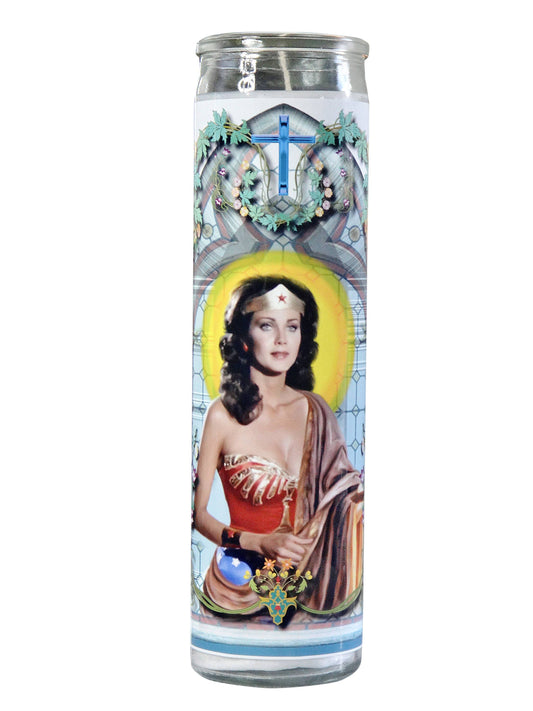 Wonder Woman Celebrity Prayer Candle - Lynda Carter