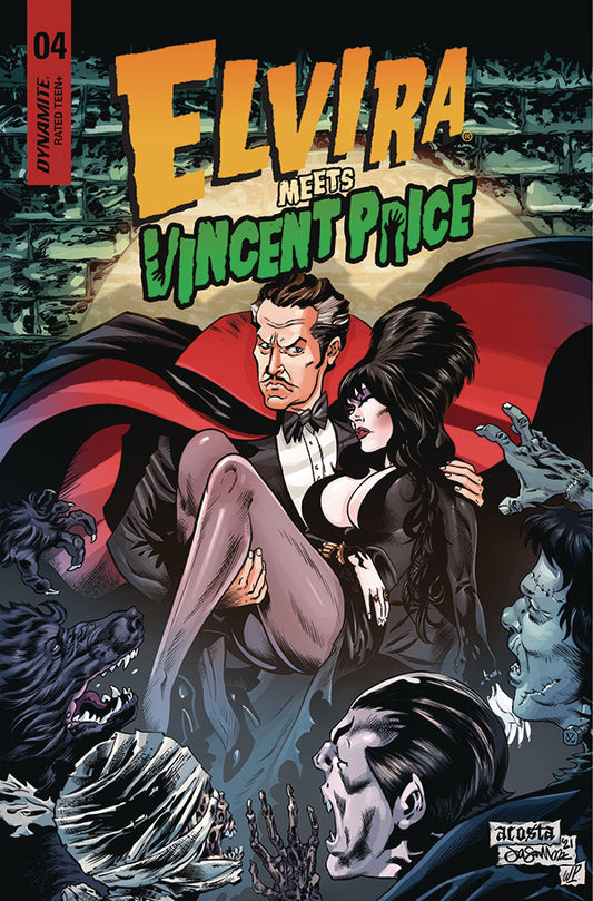 ELVIRA MEETS VINCENT PRICE #4 CVR A ACOSTA 2021 Elvira DYNAMITE