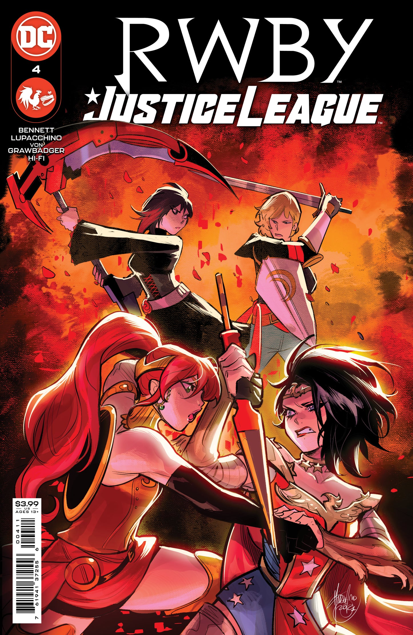 RWBY JUSTICE LEAGUE #4 (OF 7) CVR A MIRKA ANDOLFO 2021 comic book DC COMICS   