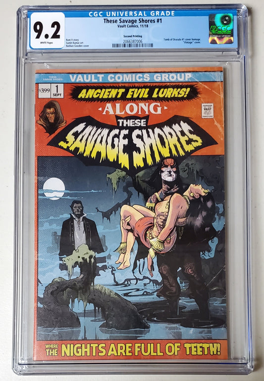 9.2 CGC These Savage Shores #1 2nd Print Homage Variant 2018 [2066387006]