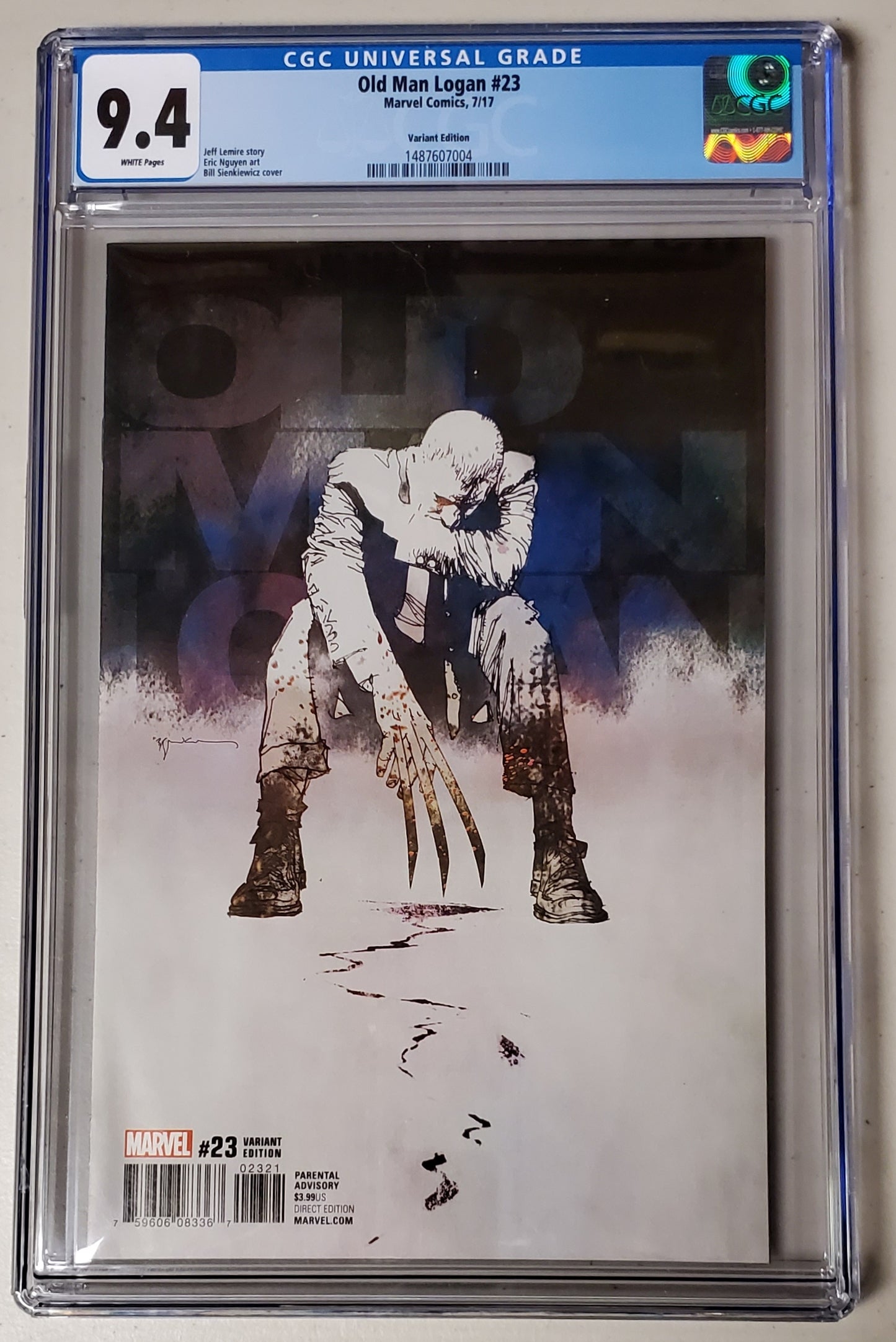 9.4 CGC Old Man Logan #23 Bill Sienkiewicz 1:25 Variant 2017 [1487607004] CGC CGC   