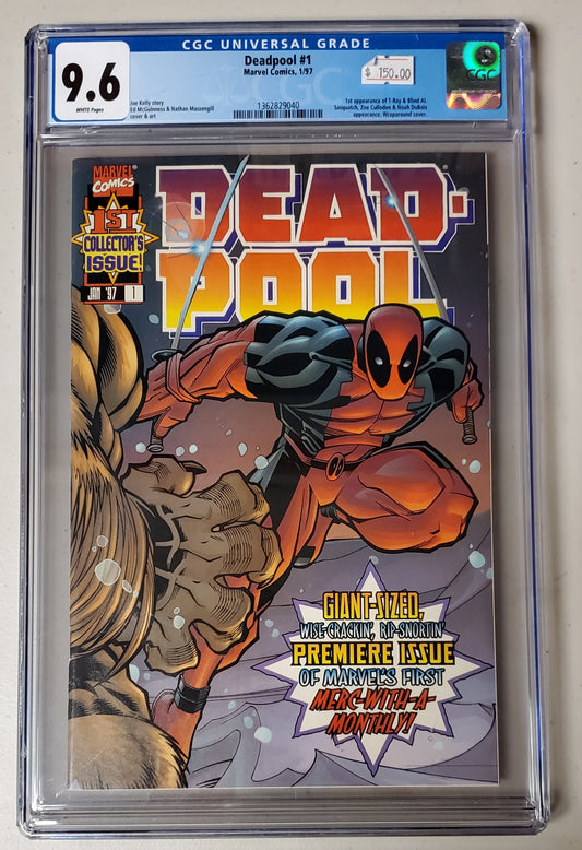 9.6 CGC Deadpool #1 (1st App Blind Al & T-Ray) 1997 [1362829040]