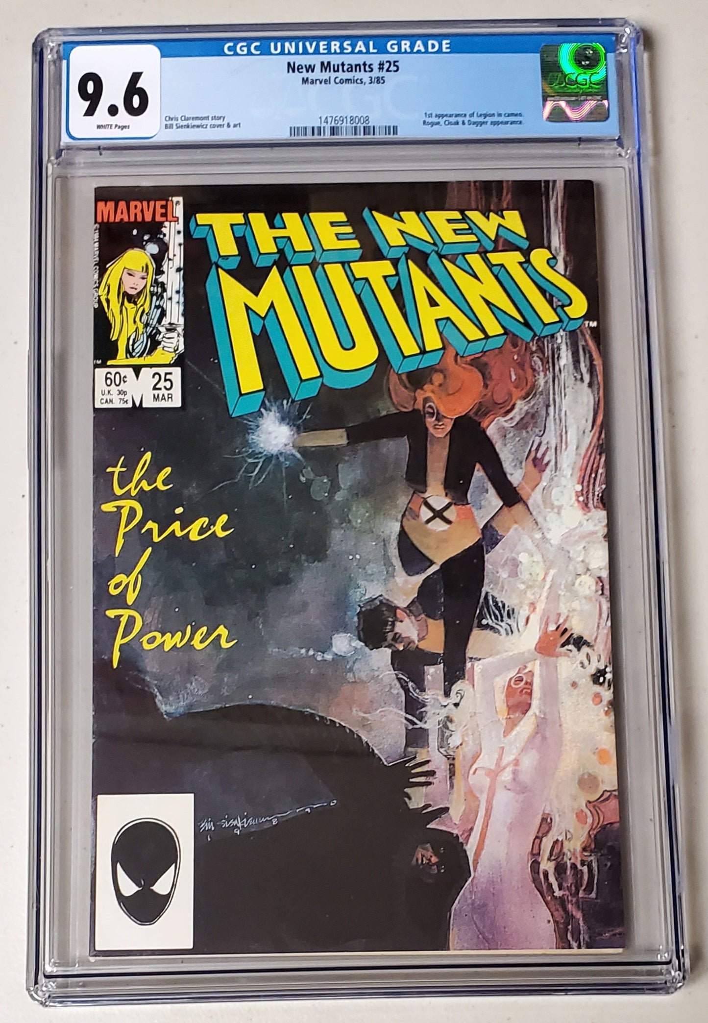 9.6 CGC New Mutants #25 (1st Cameo Legion) 1985 [1476918008]