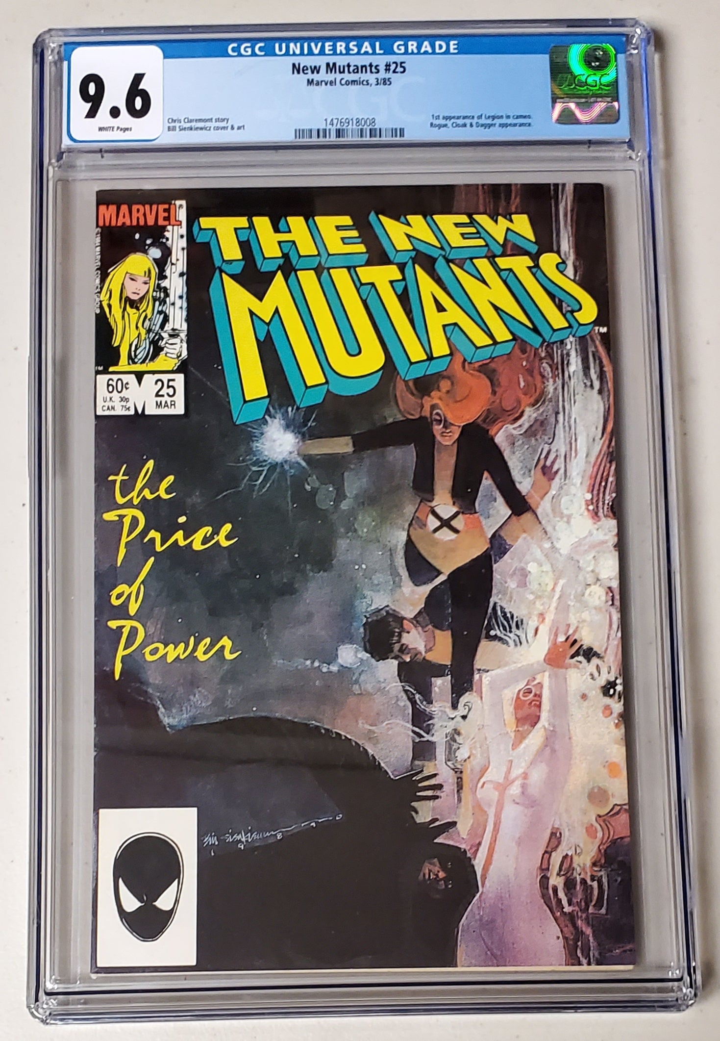 9.6 CGC New Mutants #25 (1st Cameo Legion) 1985 [1476918008] CGC CGC   