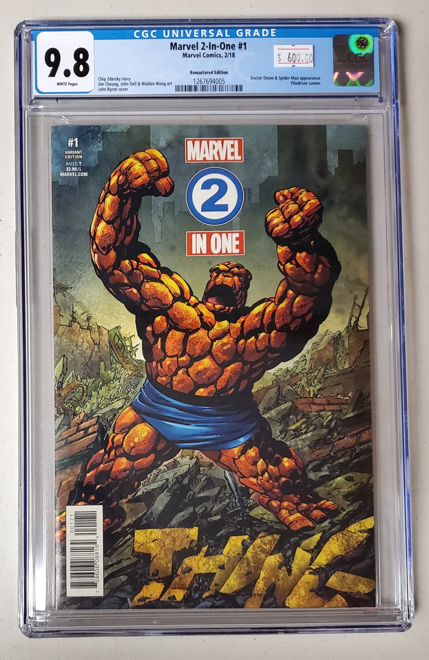 9.8 CGC Marvel 2-in-One #1 Remastered 1:1000 Byrne Variant (1267694005) CGC CGC   