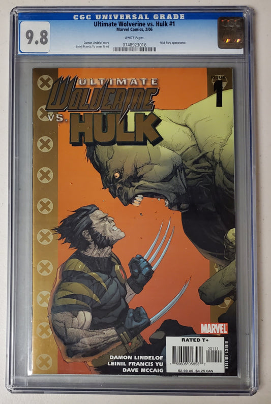 9.8 CGC Ultimate Wolverine vs Hulk #1 2006