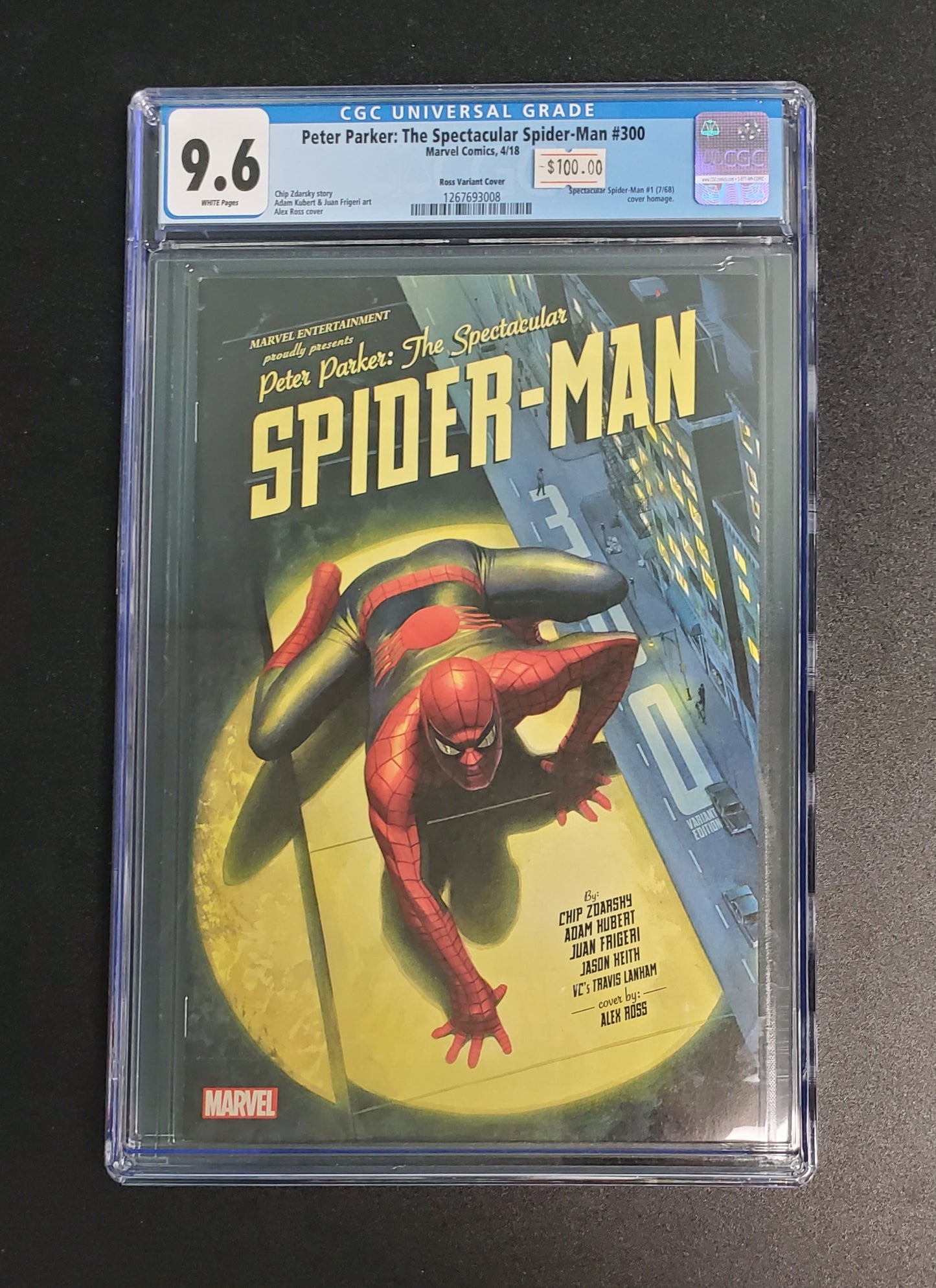 9.6 CGC Peter Parker Spectacular Spider-Man #300 Alex Ross 1:50 Variant 2018 [1267693008]