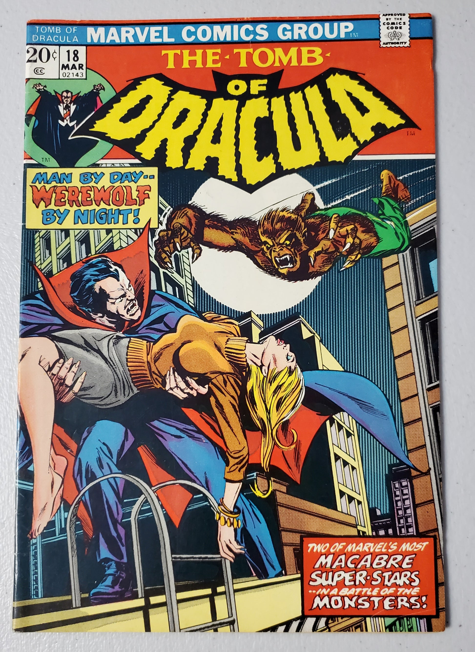 TOMB OF DRACULA #18 1974 *MVS CLIPPED PAGE 19* comic books MARVEL COMICS   