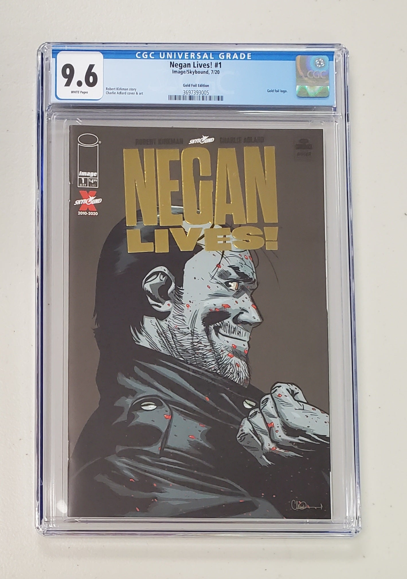 9.6 CGC NEGAN LIVES GOLD FOIL VARIANT (WALKING DEAD) 2020 [3697393005] CGC IMAGE COMICS   