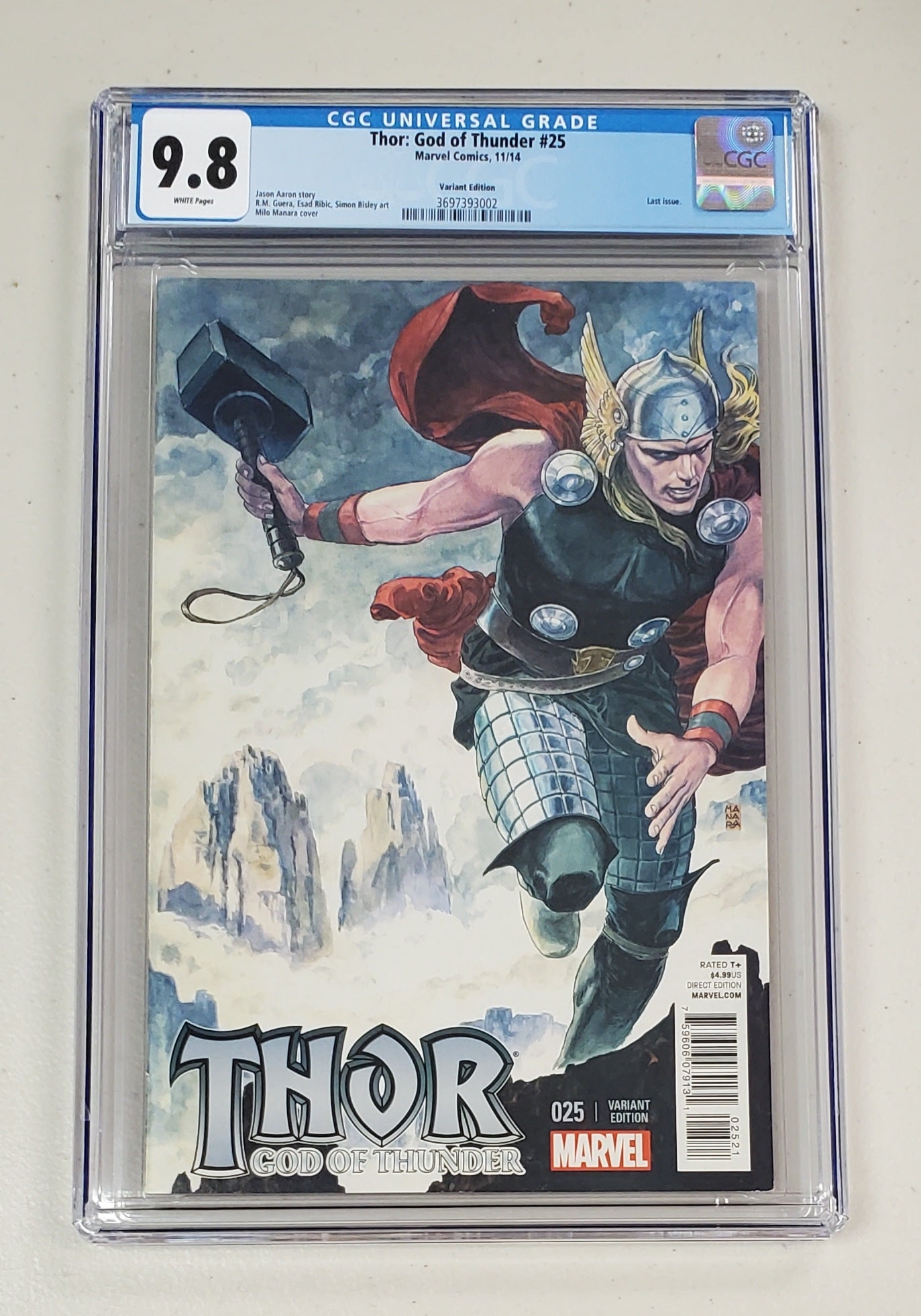 9.8 CGC Thor God of Thunder #25 Manara 1:25 Variant [3697393001] CGC CGC   