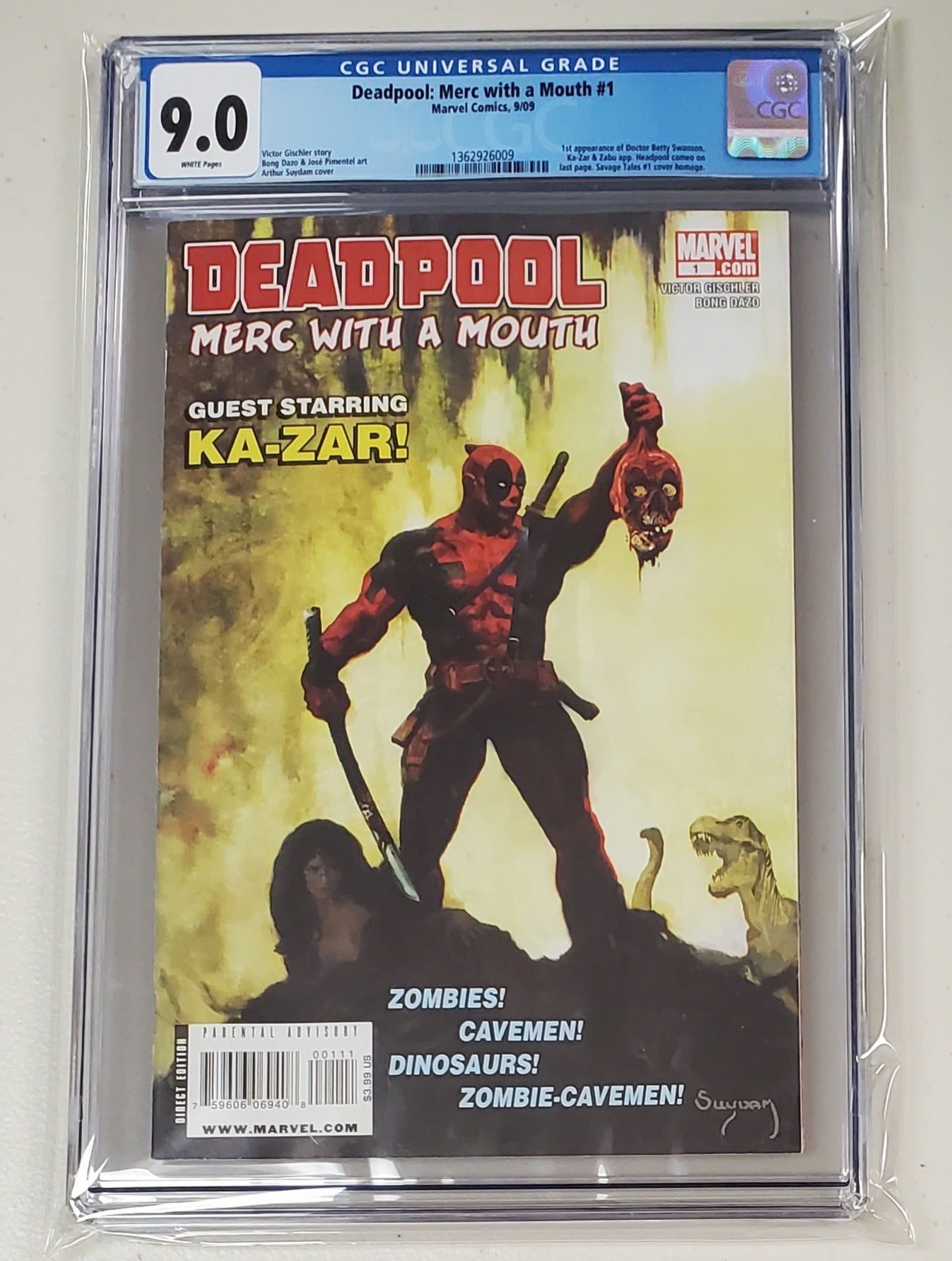 9.0 CGC Deadpool Merc with a Mouth #1 (1st Dr. Betty Swanson) 2009 [1362926009]