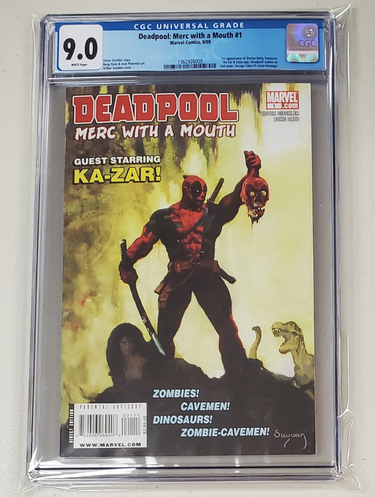9.0 CGC Deadpool Merc with a Mouth #1 (1st Dr. Betty Swanson) 2009 [1362926009]