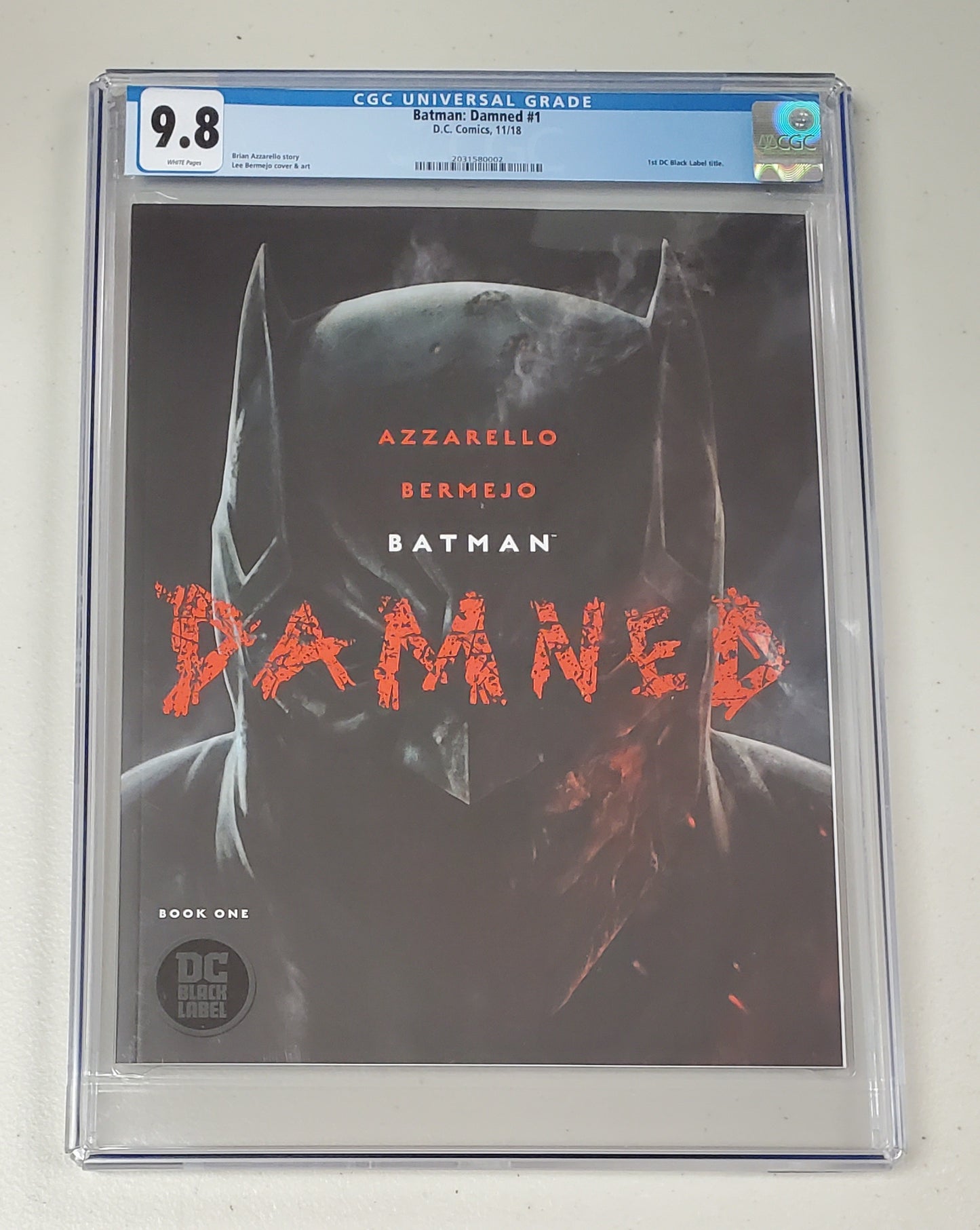 9.8 CGC Batman Damned #1 Black Label DC Comics 2018