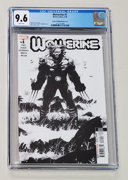 9.6 CGC WOLVERINE #1 2ND PRINT SKETCH KUBERT 1:25 VARIANT [3771731006] comic book MARVEL COMICS   