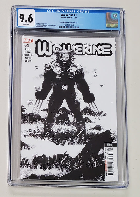 9.6 CGC WOLVERINE #1 2ND PRINT SKETCH KUBERT 1:25 VARIANT [3771731008] comic book MARVEL COMICS   