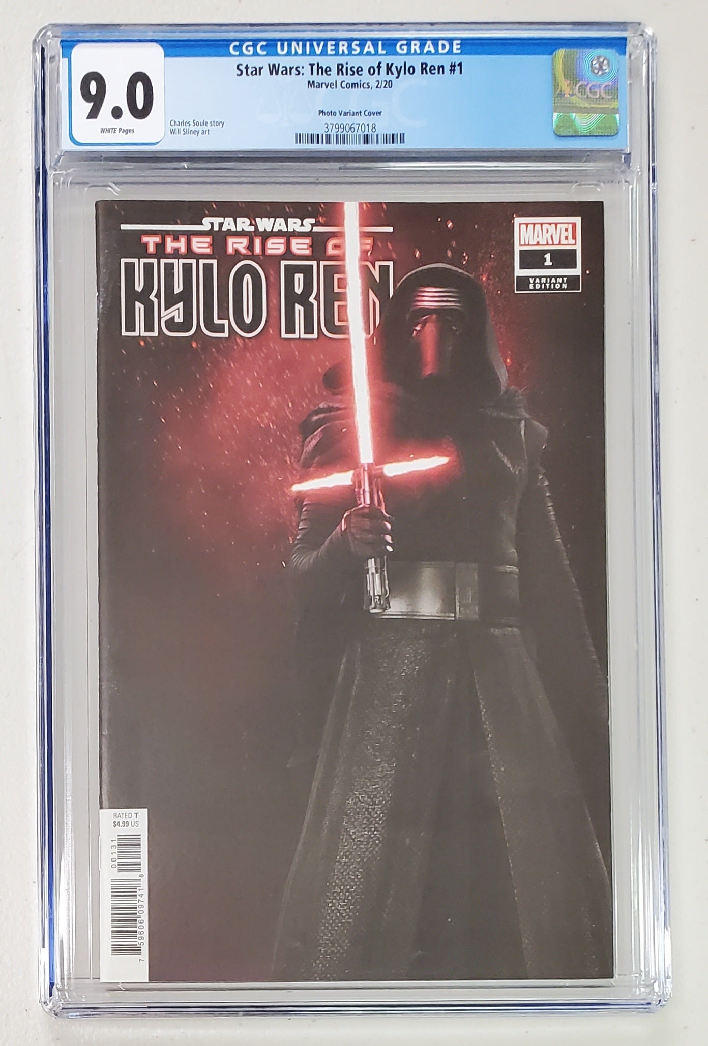 9.0 CGC RISE OF KYLO REN #1 1:10 MOVIE STAR WARS VARIANT [3799067018]