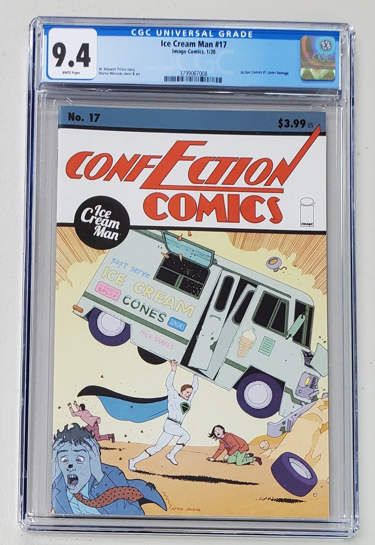 9.4 CGC ICE CREAM MAN #17 ACTION COMICS #1 HOMAGE [3799067008] Ice Cream Man IMAGE COMICS   