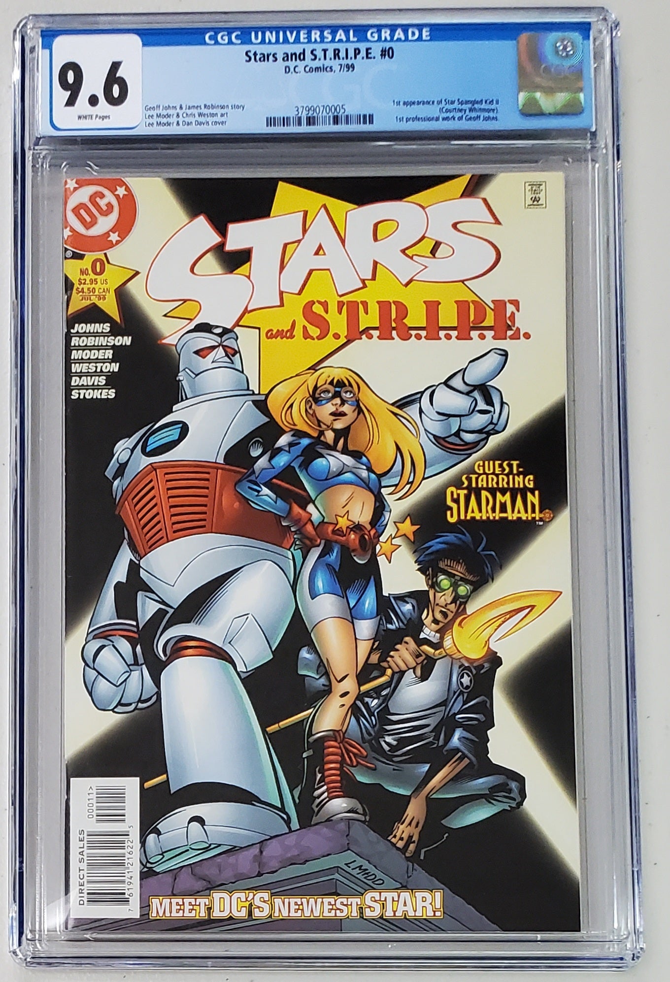 9.6 CGC STARS & STRIPE #0 1999 (1ST APP STAR SPANGLED KID II STAR GIRL) [3799070005] CGC DC COMICS   