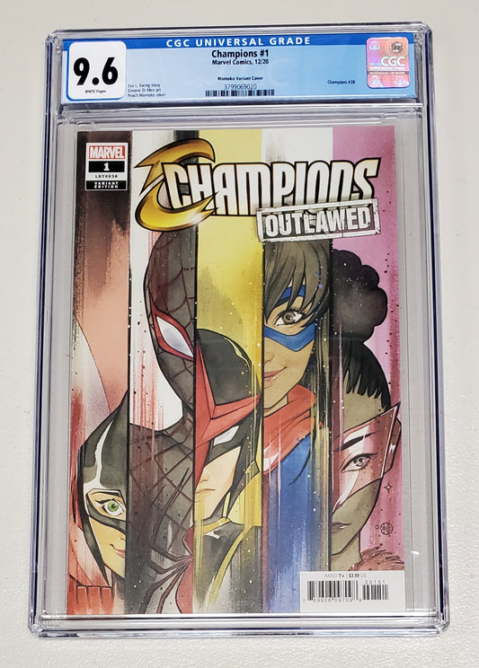 9.6 CGC CHAMPIONS #1 PEACH MOMOKO 1:50 VARIANT [3799069020] comic book MARVEL COMICS   