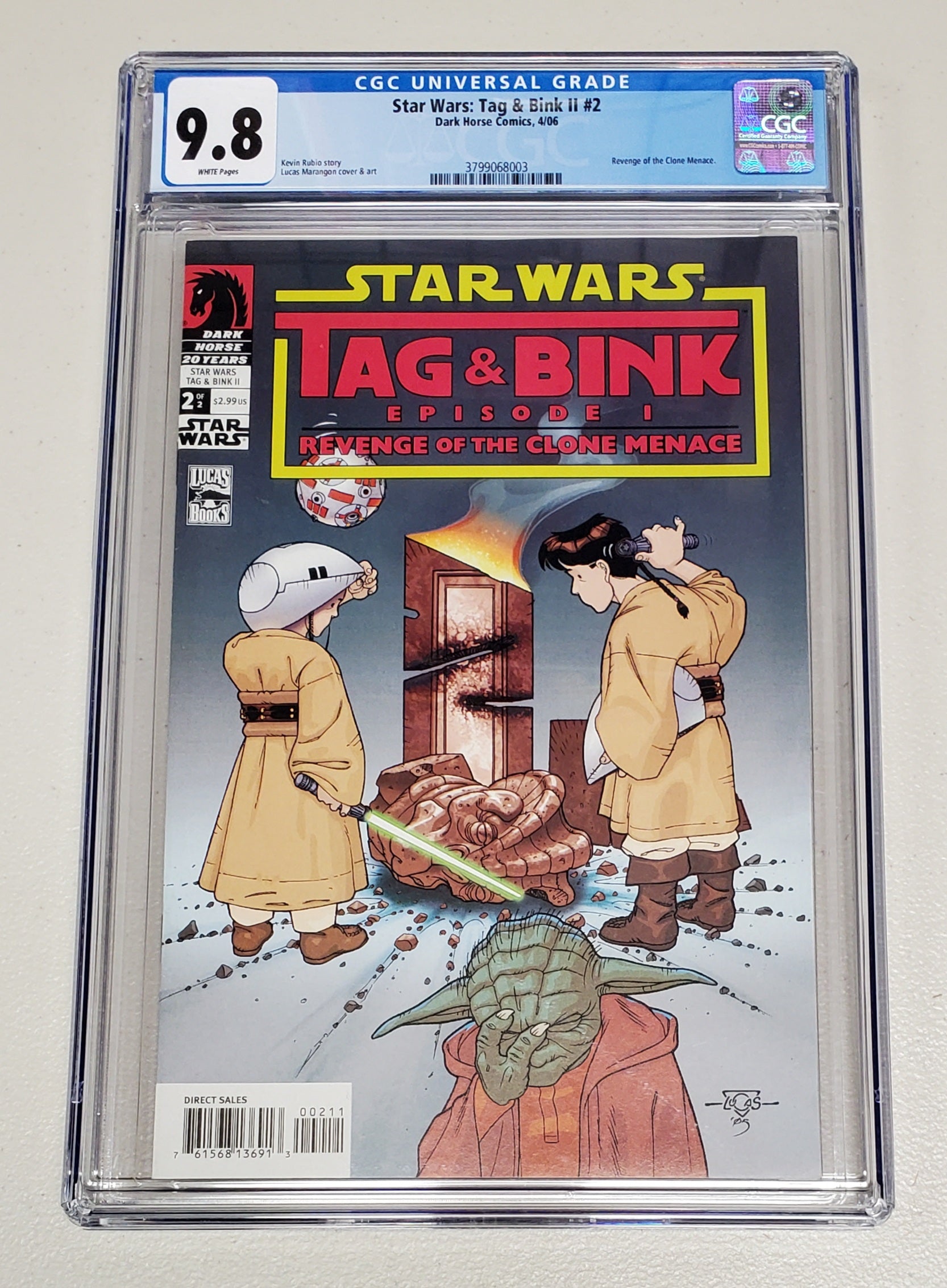 9.8 CGC STAR WARS TAG & BINK II #2 (1ST APP DARTH PLAGUEIS) [3799068003] comic DARK HORSE COMICS   