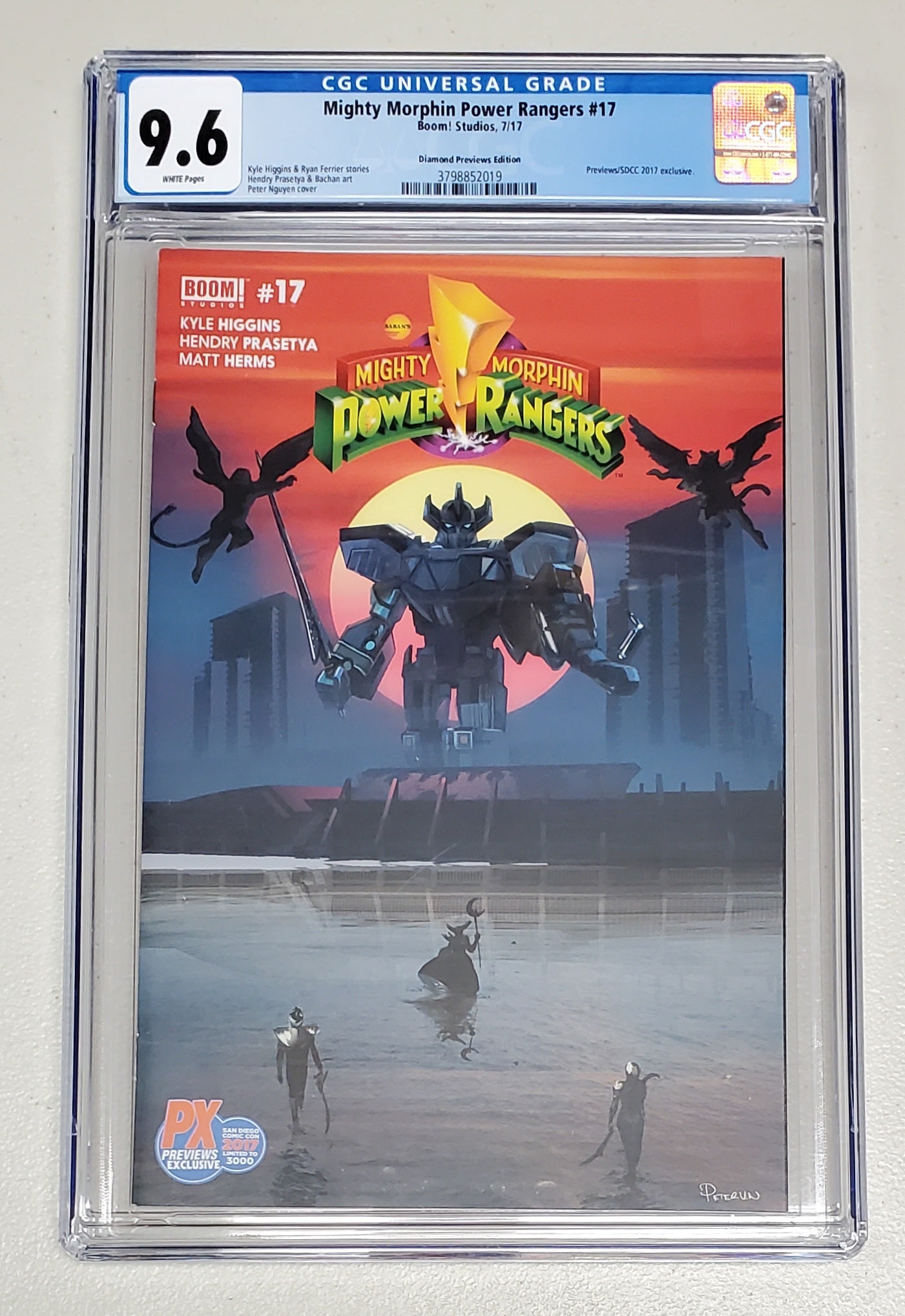9.6 CGC MIGHTY MORPHIN POWER RANGERS #17 PX SDCC 2017 EXCLUSIVE VARIANT [3798852019]