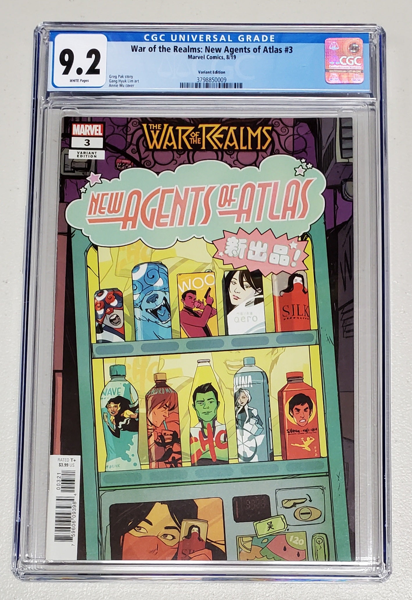 9.2 CGC WAR OF THE REALMS NEW AGENTS OF ATLAS #3 1:25 WU VARIANT [3798850009]