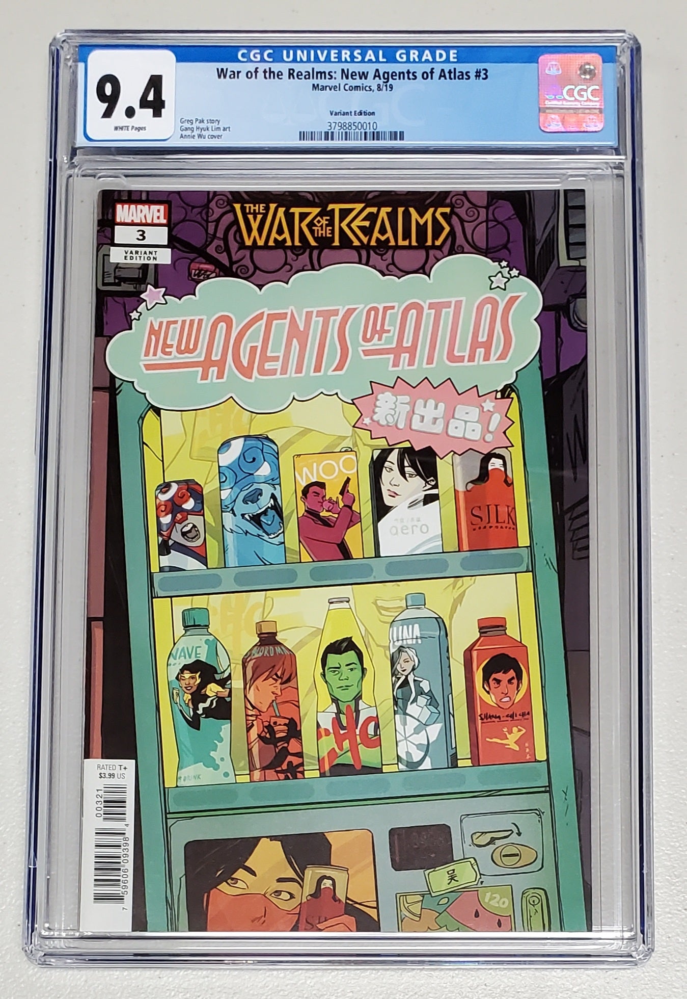 9.4 CGC WAR OF THE REALMS NEW AGENTS OF ATLAS #3 1:25 WU VARIANT [3798850010]