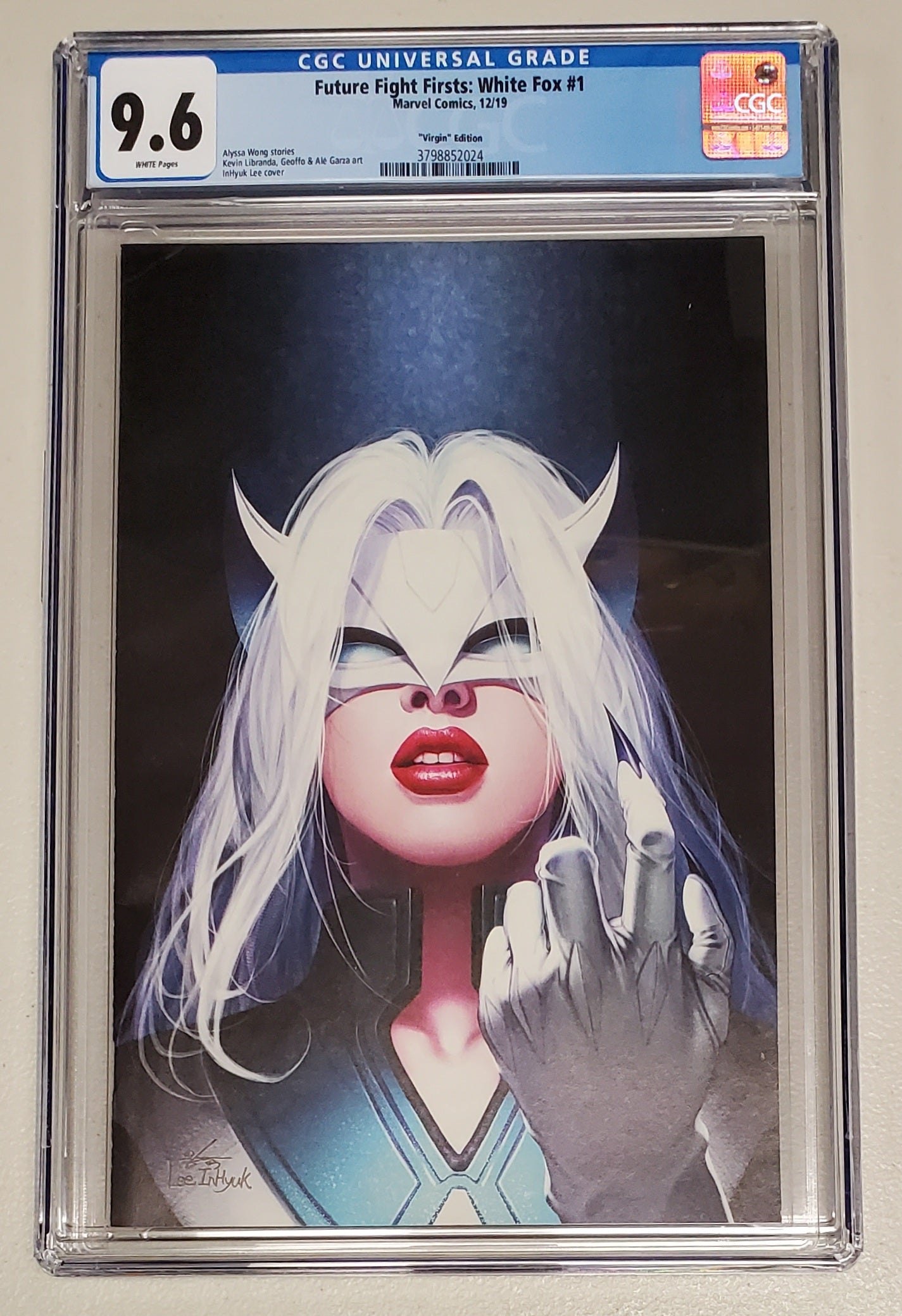 9.6 CGC FUTURE FIGHT FIRSTS WHITE FOX #1 INHYUK LEE 1:100 VIRGIN VARIANT [3798850024] CGC MARVEL COMICS   