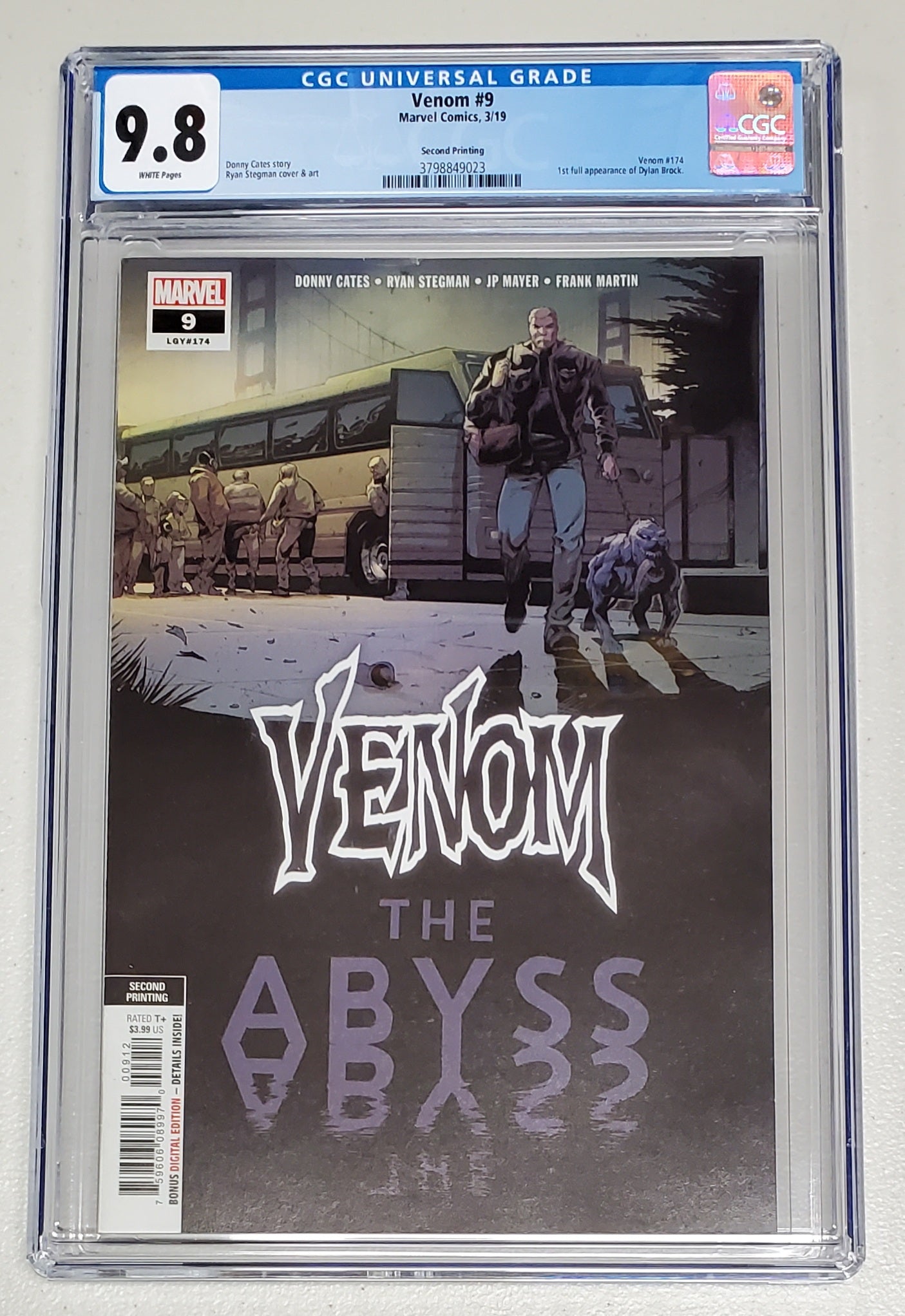 9.8 CGC VENOM #9 2ND PRINT VARIANT (1ST APP DYLAN BROCK) [3798849023] comic MARVEL COMICS   