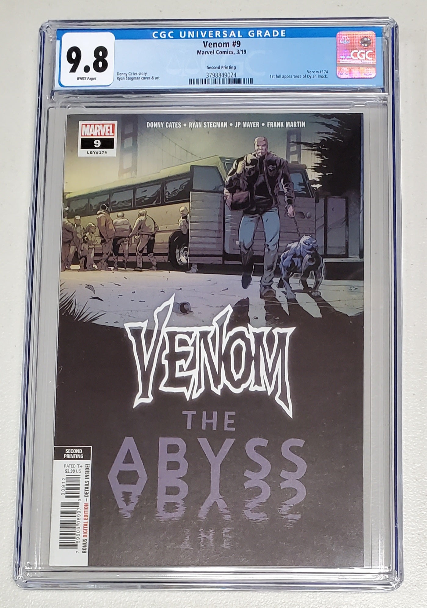 9.8 CGC VENOM #9 2ND PRINT VARIANT (1ST APP DYLAN BROCK) [3798849019] comic MARVEL COMICS   