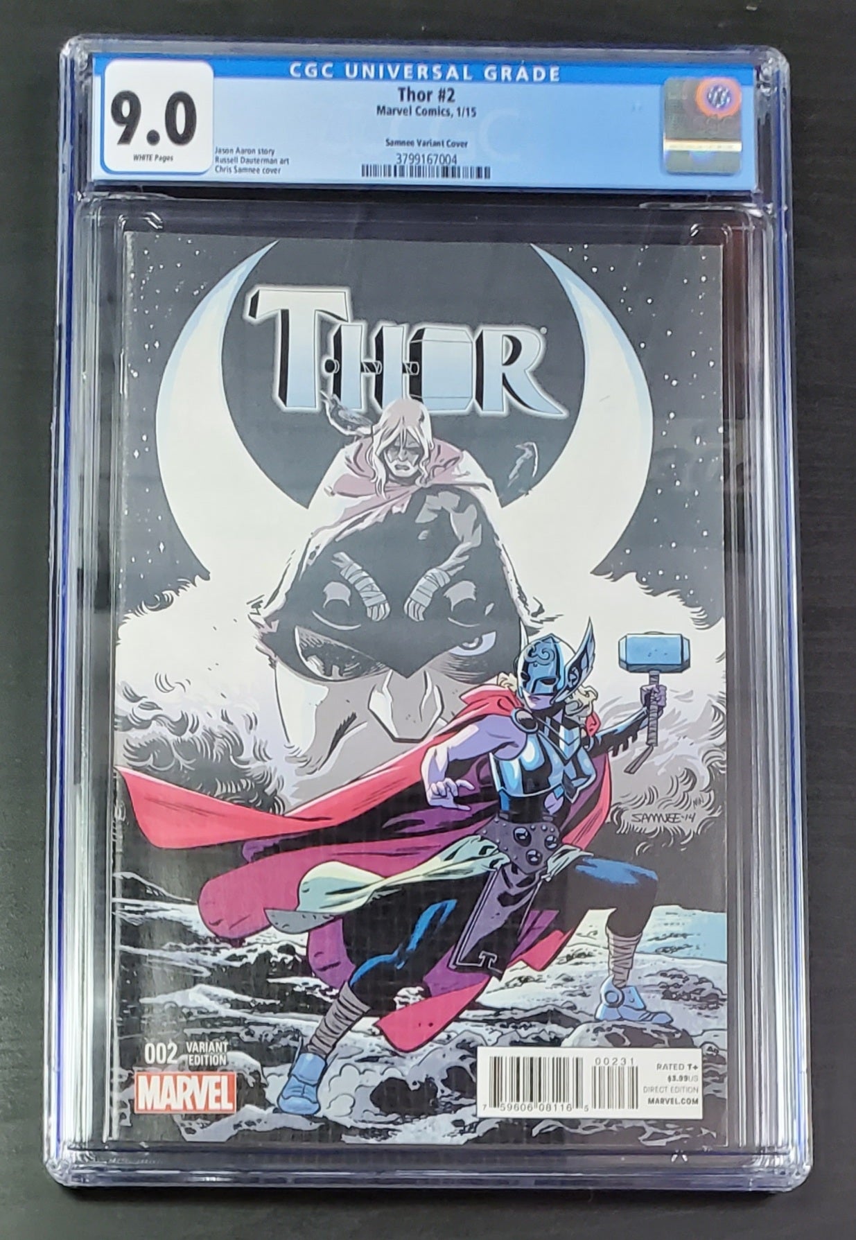 9.0 CGC THOR #2 1:25 SAMNEE VARIANT [3799167004] Thor MARVEL COMICS   