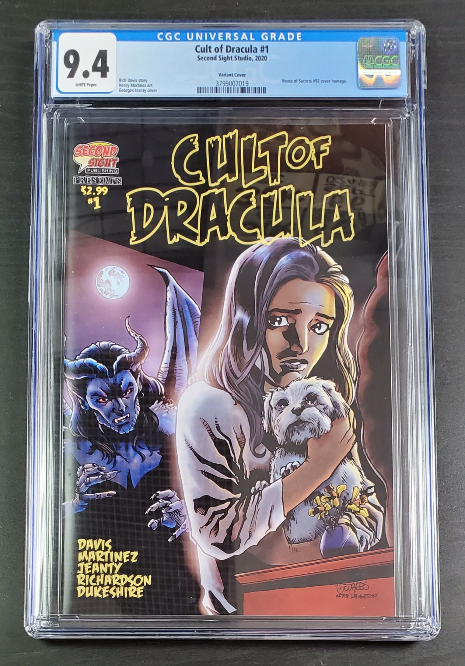 9.4 CGC CULT OF DRACULA #1 1:5 HOMAGE VARIANT [3799007019] Cult of Dracula SECOND SIGHT PUBLISHING   