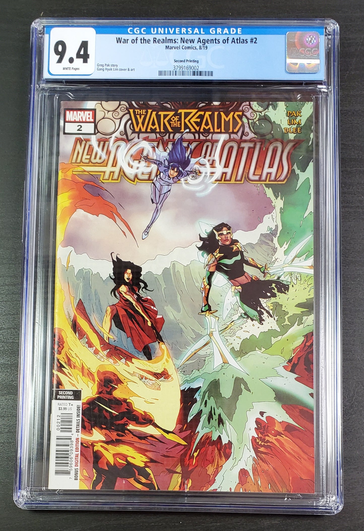 9.4 CGC WAR OF THE REALMS NEW AGENTS OF ATLAS #2 2ND PRINT VARIANT [3799169002]