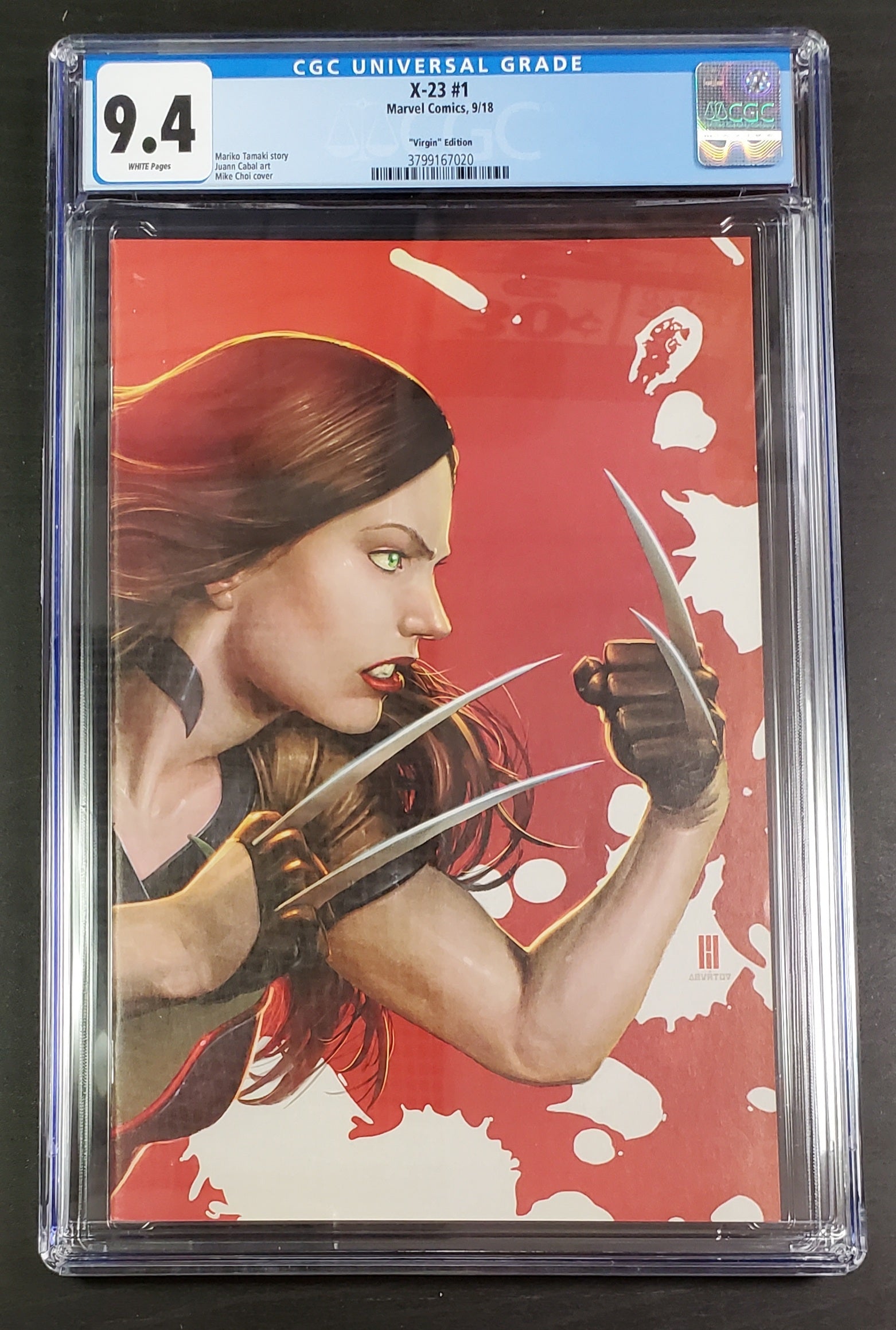 9.4 CGC X-23 #1 MIKE CHOI 1:100 VIRGIN VARIANT [3799167020] CGC MARVEL COMICS   