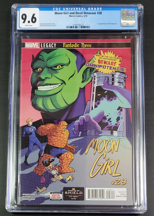 9.6 CGC MOON GIRL DEVIL DINOSAUR #28 (1ST APP OMNIPOTENTIS) [3799166022]