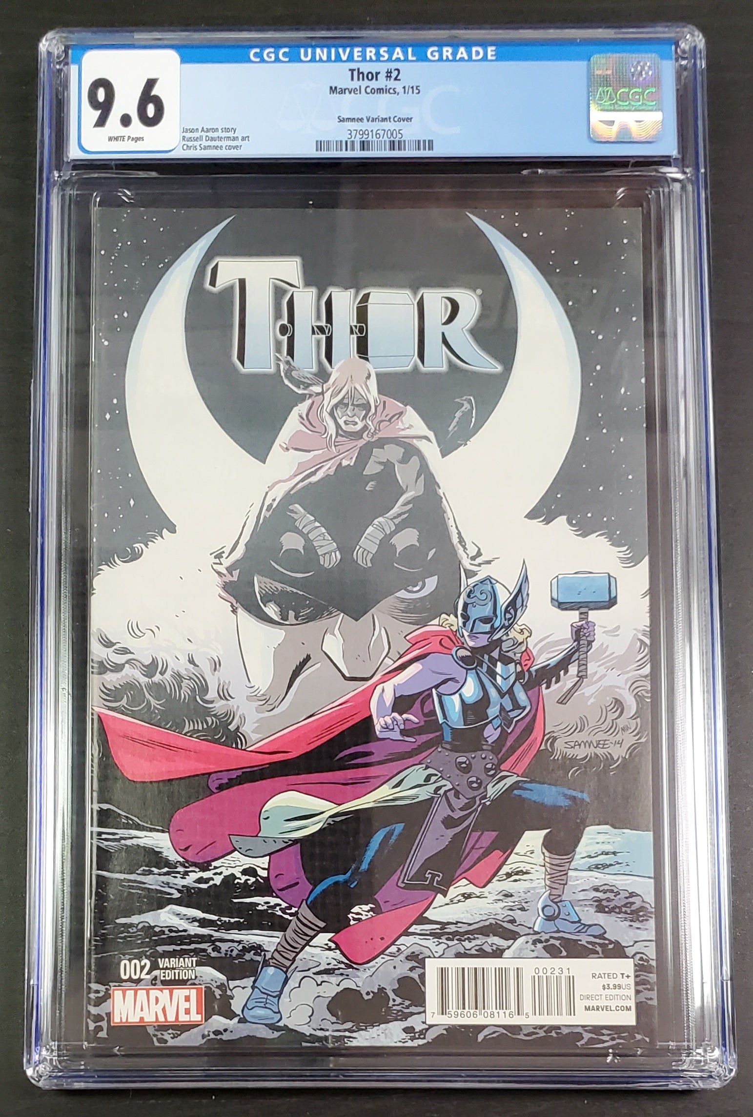 9.6 CGC THOR #2 1:25 SAMNEE VARIANT [3799167005] CGC MARVEL COMICS   