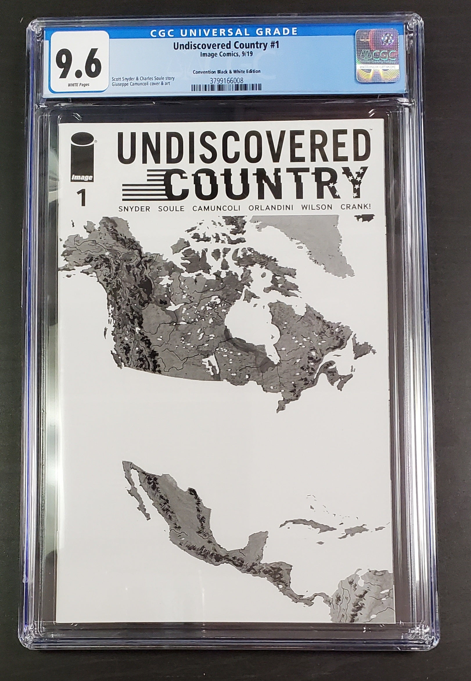 9.6 CGC UNDISCOVERED COUNTRY #1 CONVENTION B&W VARIANT 2019 [3799166008] CGC CGC   