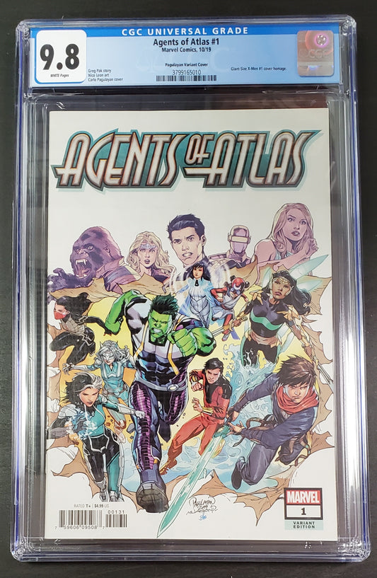 9.8 CGC AGENTS OF ATLAS #1 PAGULAYAN HOMAGE VARIANT [3799165010]