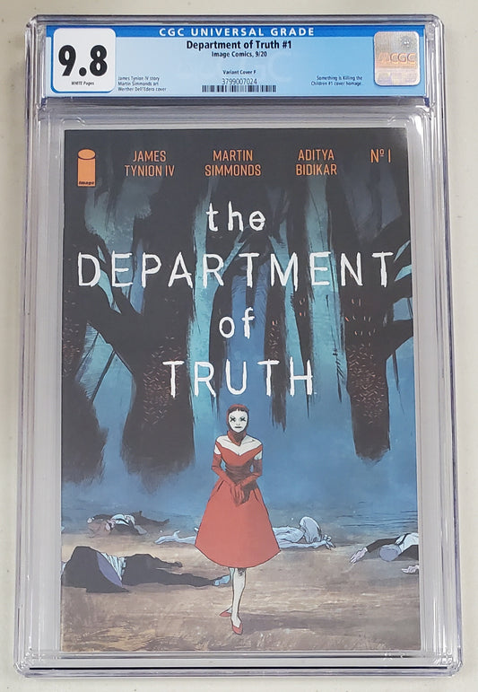 9.8 CGC DEPARTMENT OF TRUTH #1 SOMETHING IS KILLING THE CHILDREN HOMAGE 1:100 VARIANT [3799007024]
