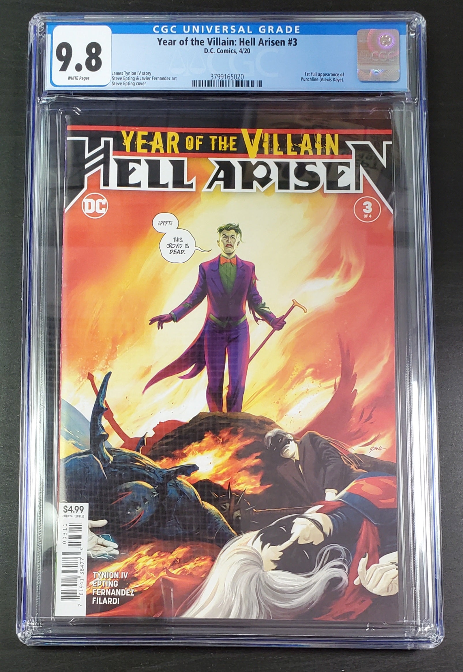 9.8 CGC YEAR OF THE VILLAIN HELL ARISEN #3 (1ST APP PUNCHLINE ALEXIS KAYE) [3799165020] CGC DC COMICS   