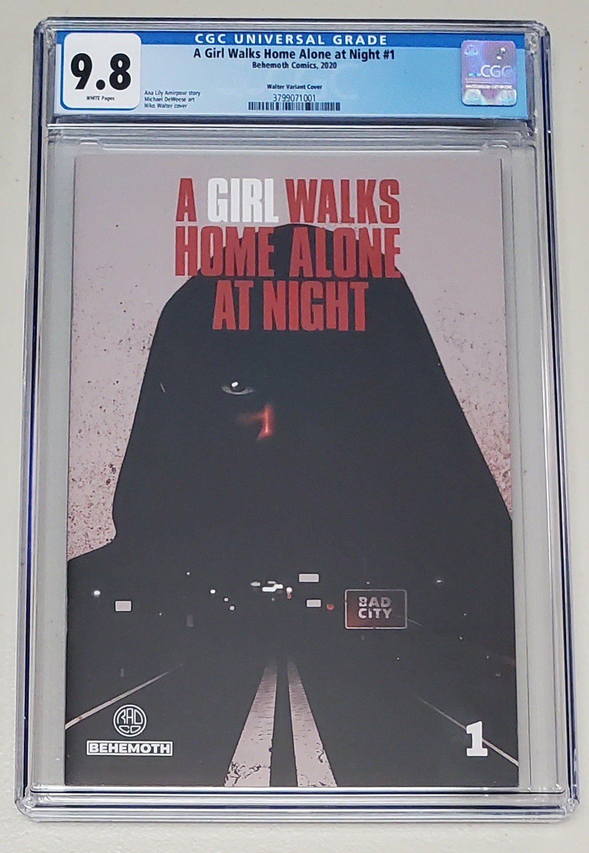 9.8 CGC A GIRL WALKS HOME ALONE AT NIGHT #1 WALTER VARIANT [3799071001]