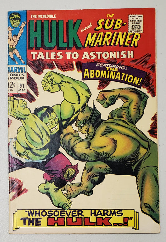 TALES TO ASTONISH #91 1967 (2ND APP ABOMINATION)