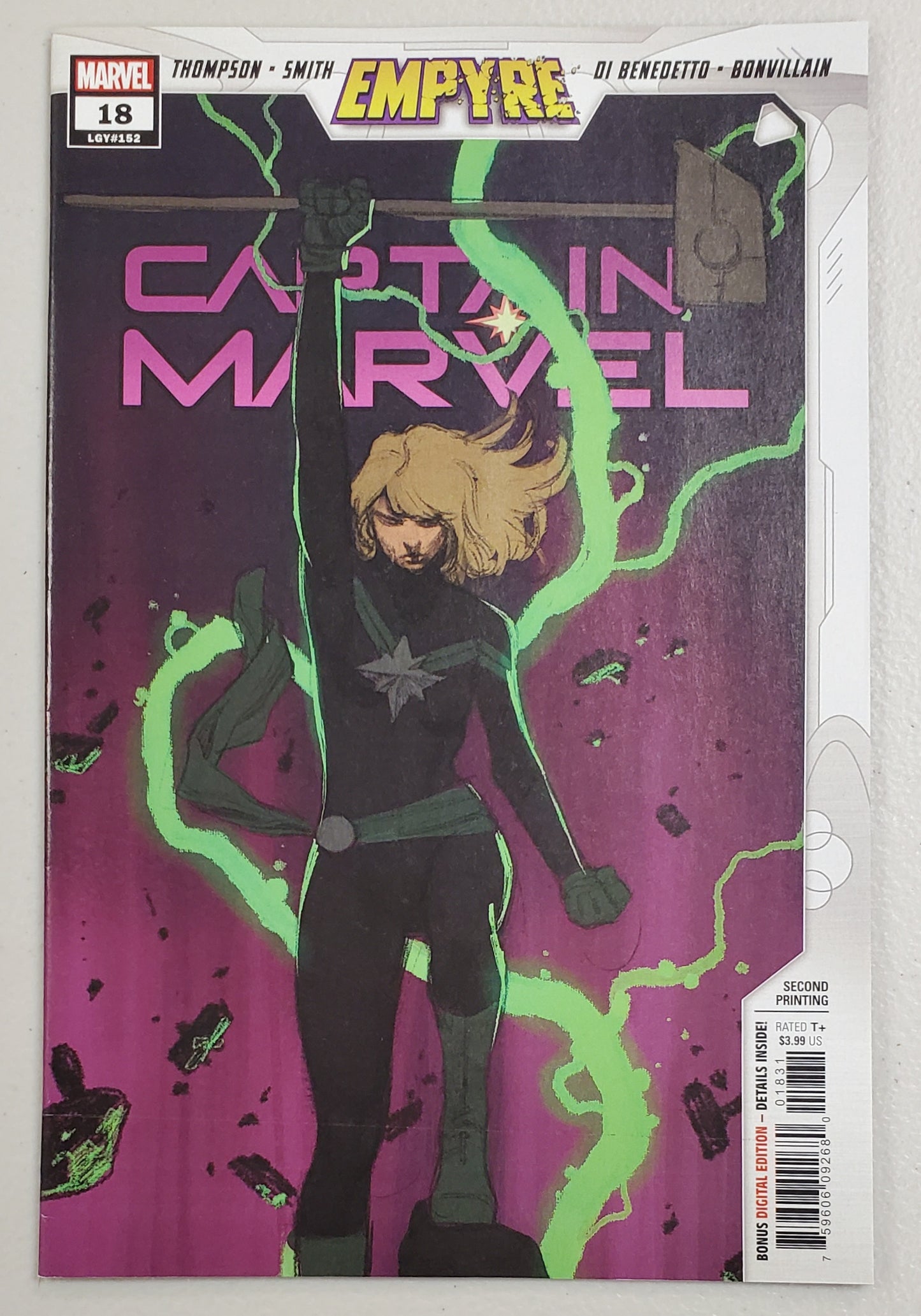 CAPTAIN MARVEL #18 2ND PRINT 1:25 VARIANT *DMG* comic books MARVEL COMICS   