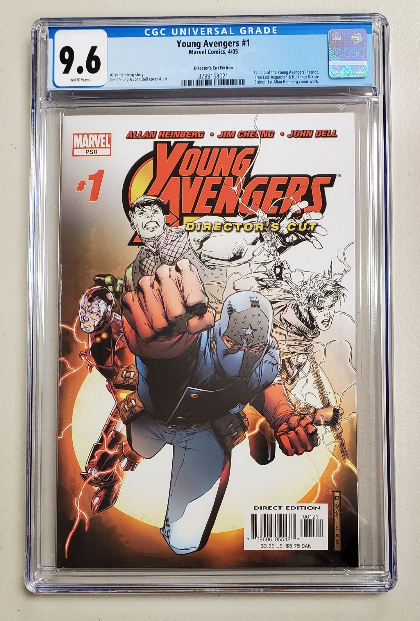 9.6 CGC YOUNG AVENGERS #1 DIRECTOR'S CUT EDITION (1ST APP YOUNG AVENGERS) 2005 [3799168021]