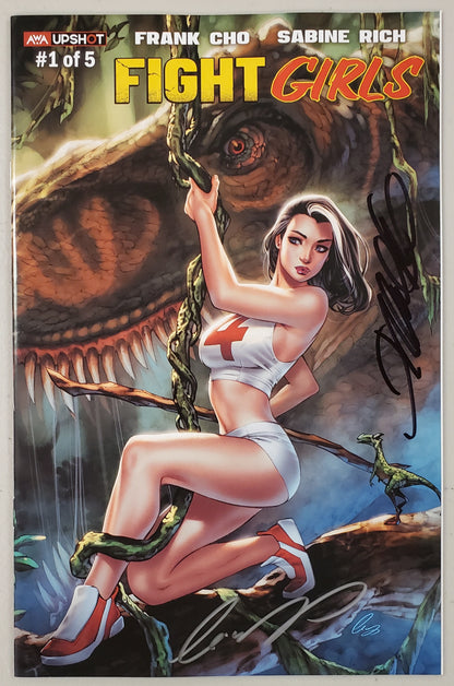 FIGHT GIRLS #1 SSCO VARIANT SIGNED BY FRANK CHO & ELIAS CHATZOUDIS