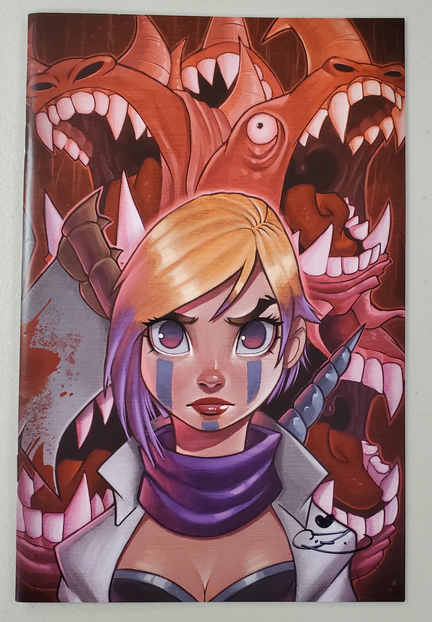 BY THE HORNS #1 VIRGIN VARIANT SIGNED BY CHRISSIE ZULLO
